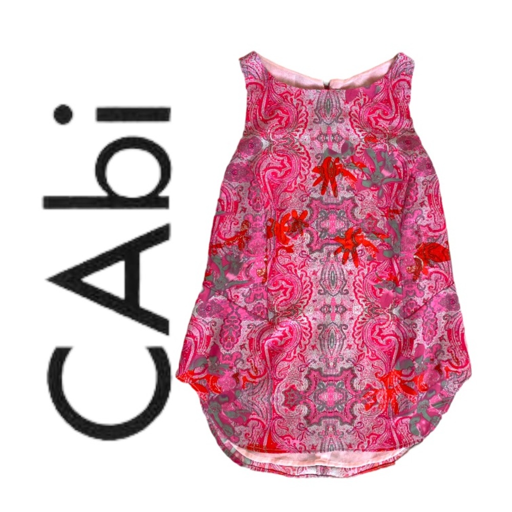 CAbi Jubilee Paisley Lined Sleeveless Blouse